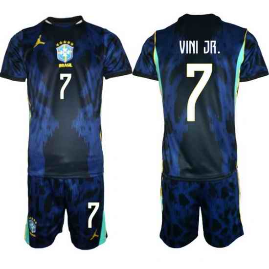 Youth Brazil 2026 FIFA World Cup Blue Away Soccer Jersey VINI JR. #7